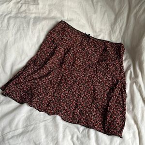 Brandy Melville Rose Mini Skirt With Bow